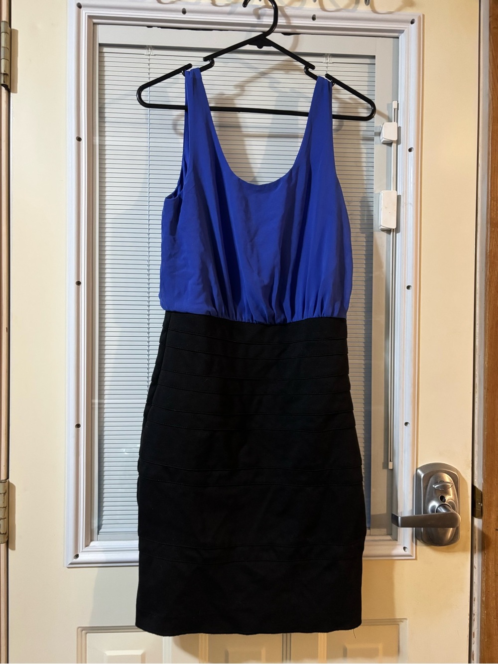 Smart Set Royal Blue and Black Sleeveless Mini Dress